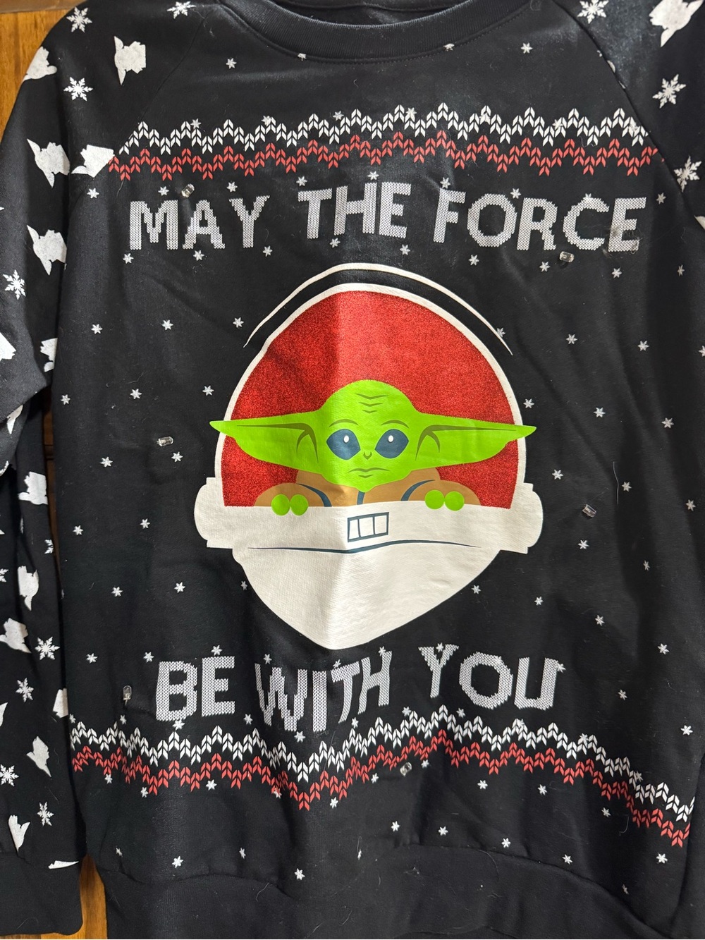 Star Wars Black Crewneck Sweatshirt with White Logo